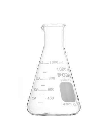 MATRAZ ERLENMEYER BOCA ANCHA CON PICO