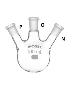 ROUND BOTTOM FLASKS, THREE...