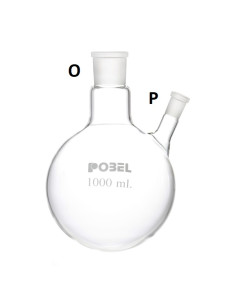 ROUND BOTTOM FLASKS, TWO NECK.